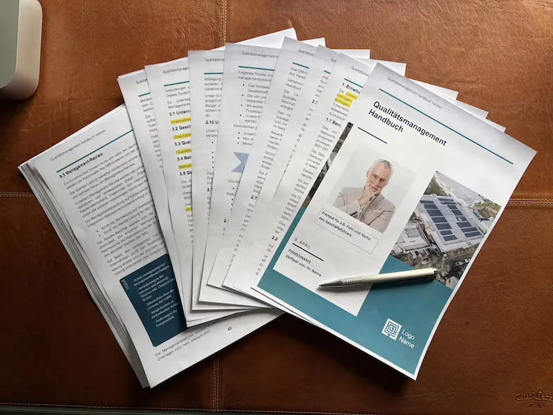 QM-Handbuch als editierbare Vorlage für ein ISO-9001-Qualitätsmanagementsystem